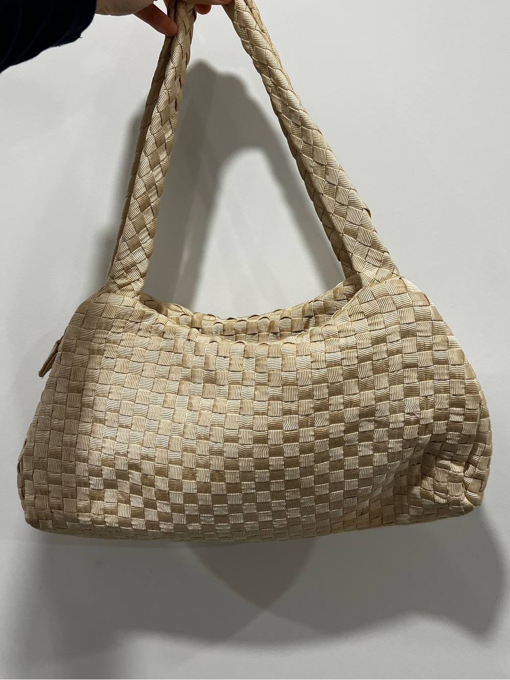 Vintage The Sak Woven Shoulder Bag in Cream